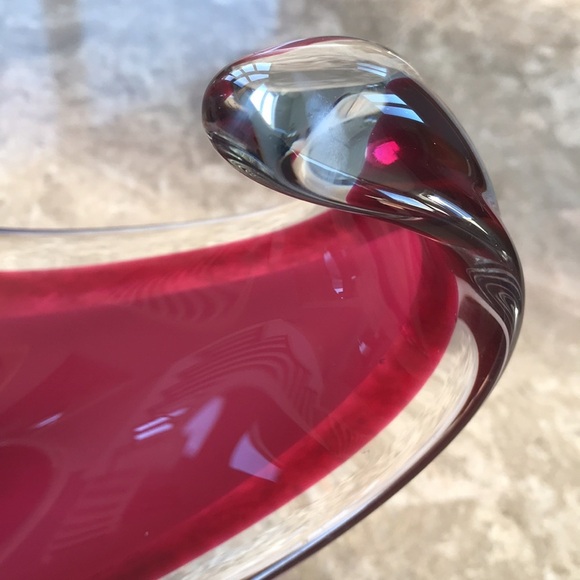 Swedish Paul Kedelv Coquille Glass Bowl, 1950’s. - Picture 4 of 7